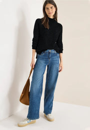 Cecil - Svart tröja i chenille