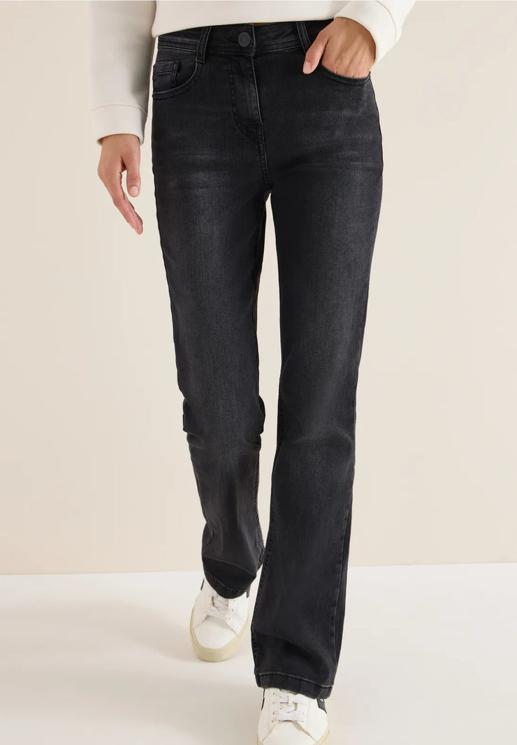 Cecil - Toronto gråsvarta bootcut jeans