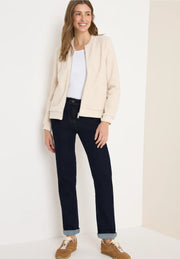 Cecil - Toronto mörkblå raka jeans med hög midja