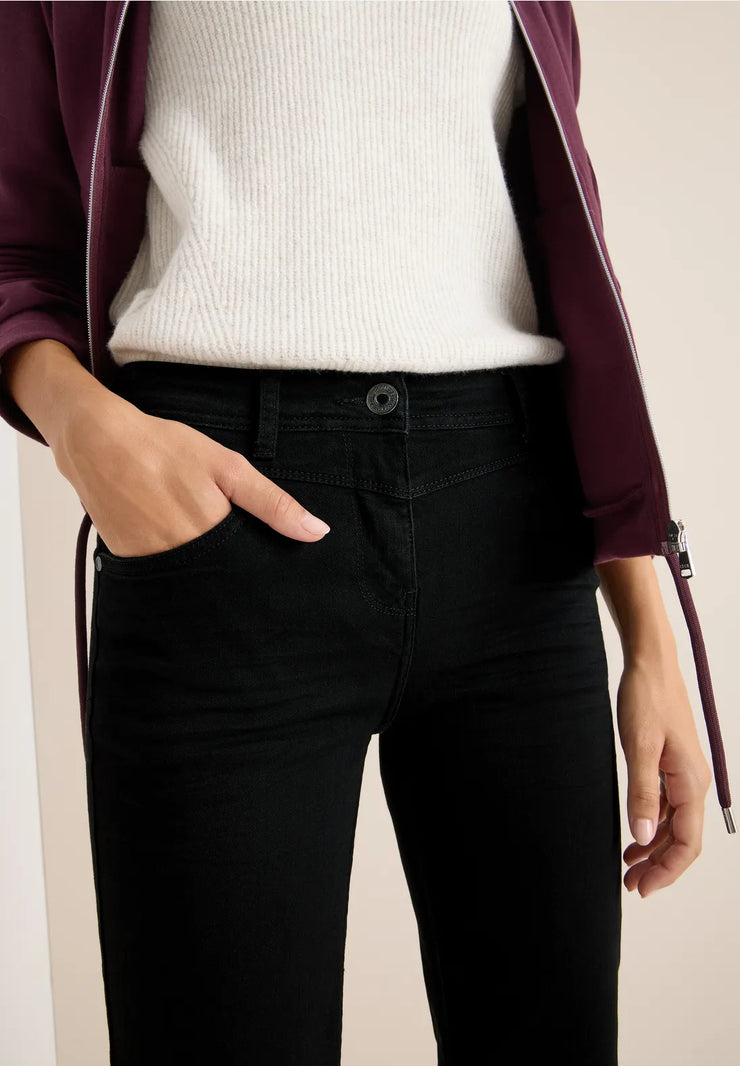 Cecil - Toronto svarta bootcut jeans