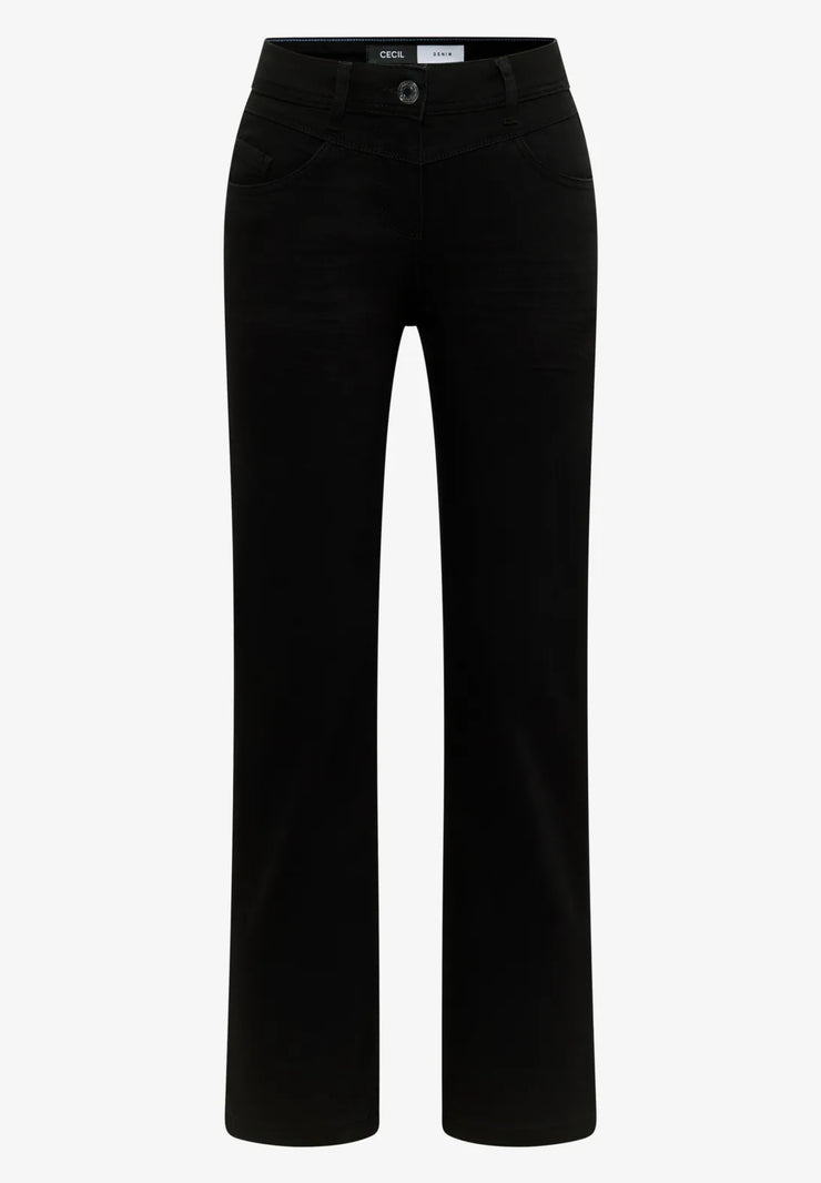 Cecil - Toronto svarta bootcut jeans