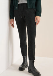 Cecil - Tracey svart fiskbensmönstrad byxa