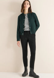 Cecil - Tracey svart fiskbensmönstrad byxa