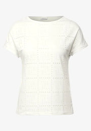 Cecil - Off white ajour topp