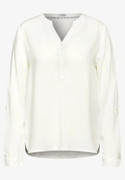 Cecil - Off white blus i viskos