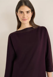 Cecil - Vinröd topp med fladdermusärm