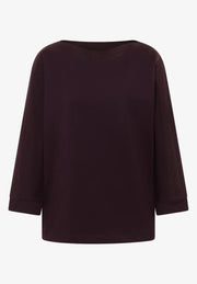 Cecil - Vinröd topp med fladdermusärm