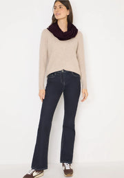 Cecil - Vinröd tubscarf