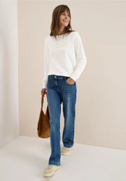 Cecil - Vit collegetröja CLEAR VIEW