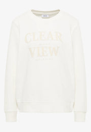 Cecil - Vit collegetröja CLEAR VIEW