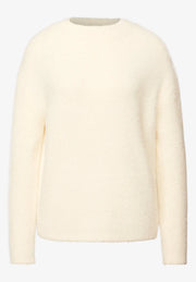 Street One - Crèmevit fjädergarnströja