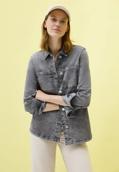 Cecil - Grå denim overshirt