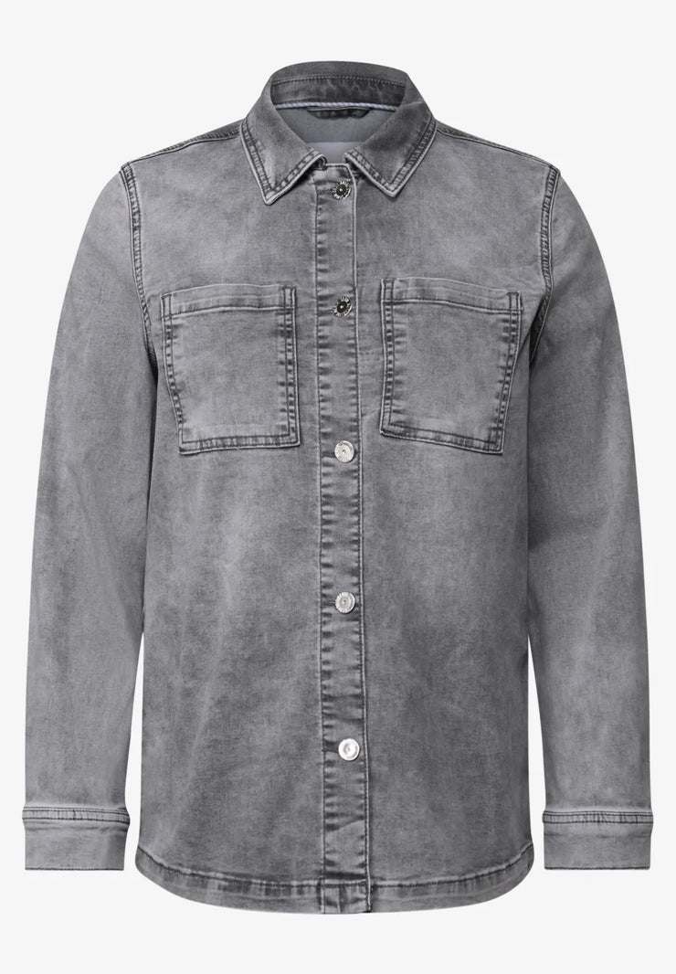 Cecil - Grå denim overshirt