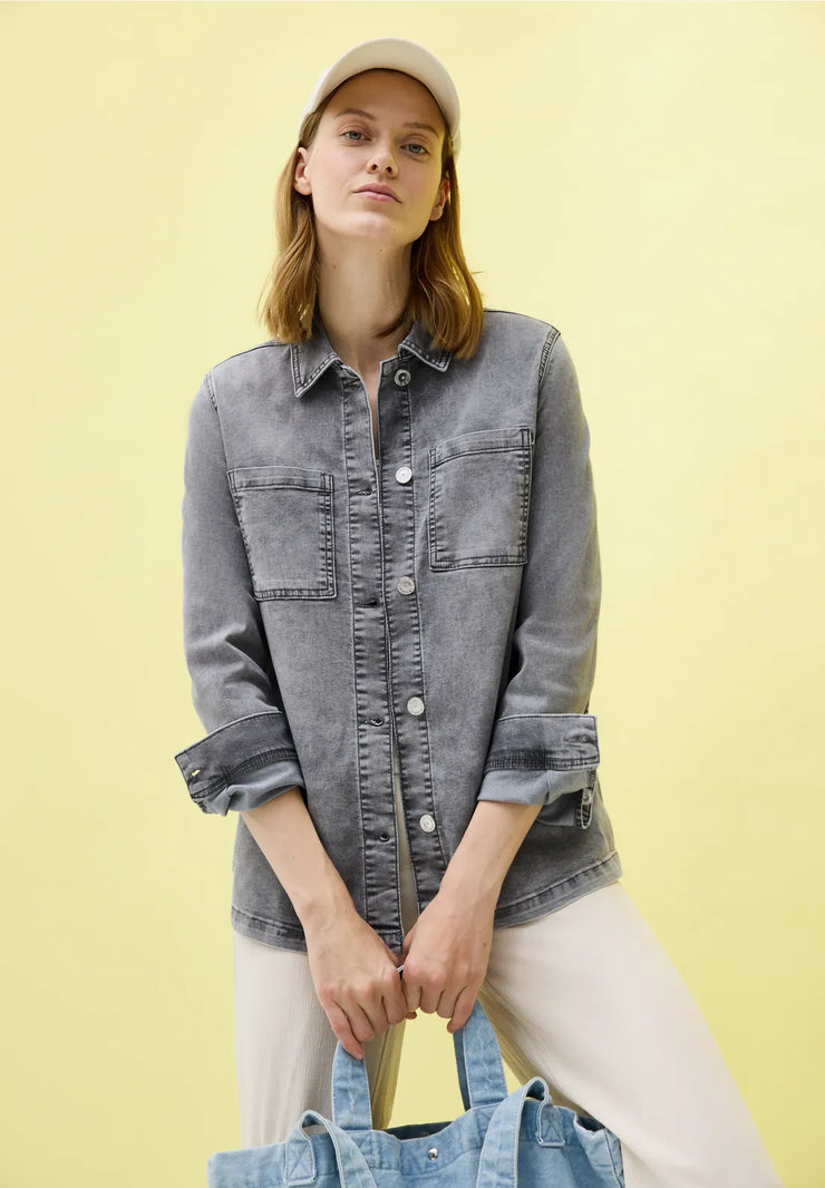 Cecil - Grå denim overshirt