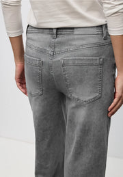 Street One - Grå vida jeans med hög midja