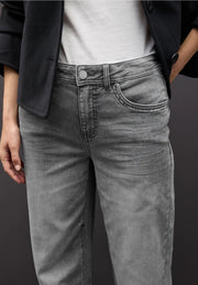 Street One - Grå vida jeans med hög midja