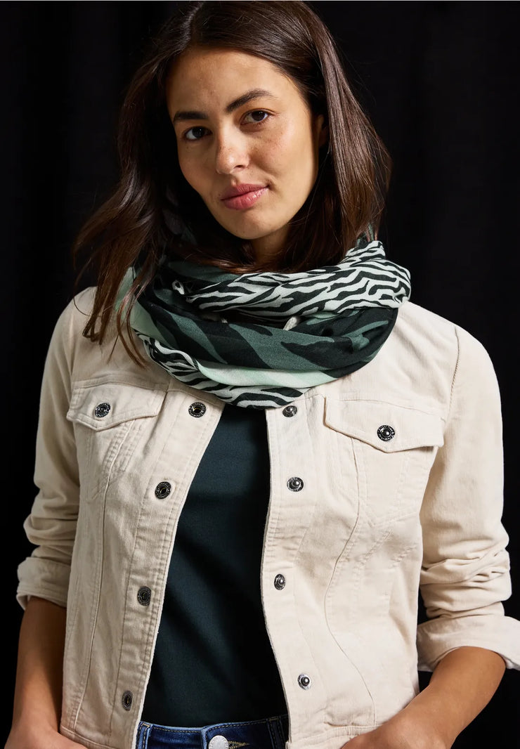 Street One - Grön mönstrad tubscarf Livaeco™