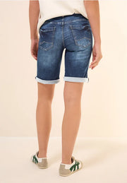 Cecil - Mellanblå jeansshorts Scarlett
