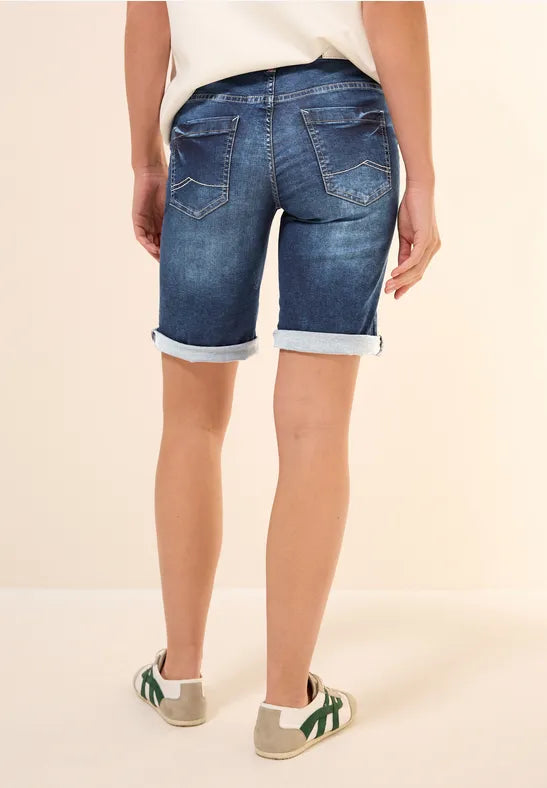 Cecil - Mellanblå jeansshorts Scarlett