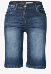 Cecil - Mellanblå jeansshorts Scarlett