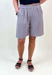 Mix by heart - Taupe shorts i linnemix