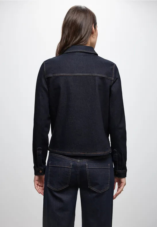 Street One - Mörkblå kort jeansskjorta