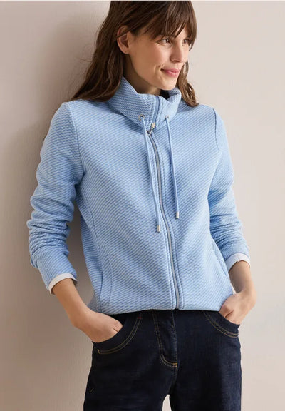 Cecil - Ljusblå sweatshirtjacka