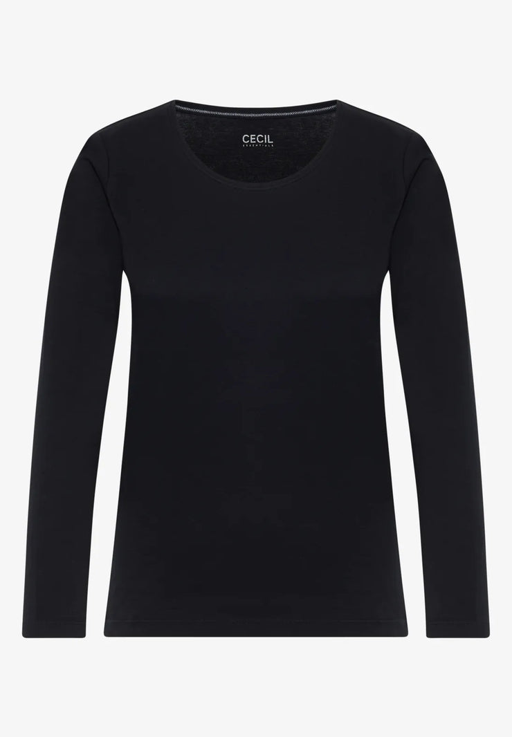 Cecil - Pia långärmad topp eko bomull