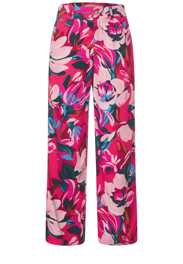 Street One - Dressad byxa i viskostwill