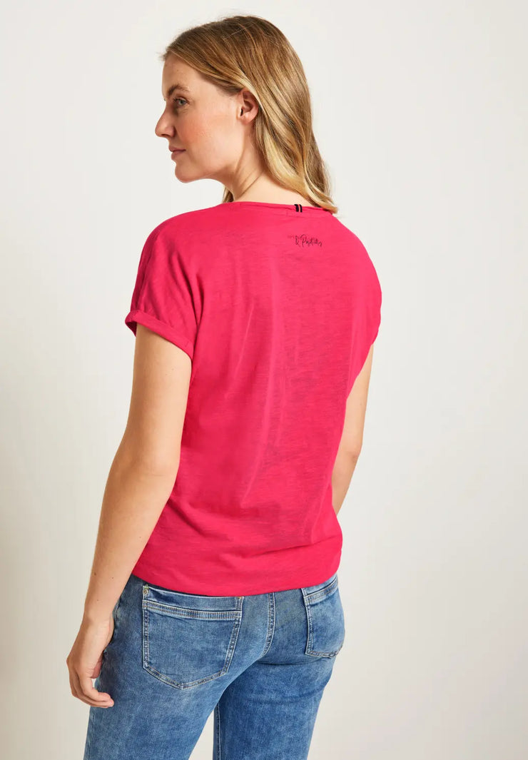 Cecil - Röd t-shirt med tryck