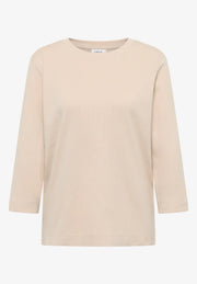 Cecil - Beige ribbad bastopp eko bomull