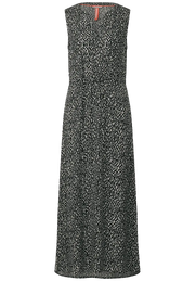 Street One - Ärmlös svartvit maxiklänning