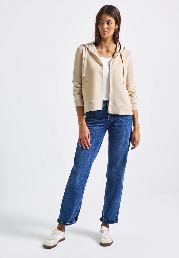 Street One - Beige jacka med huva