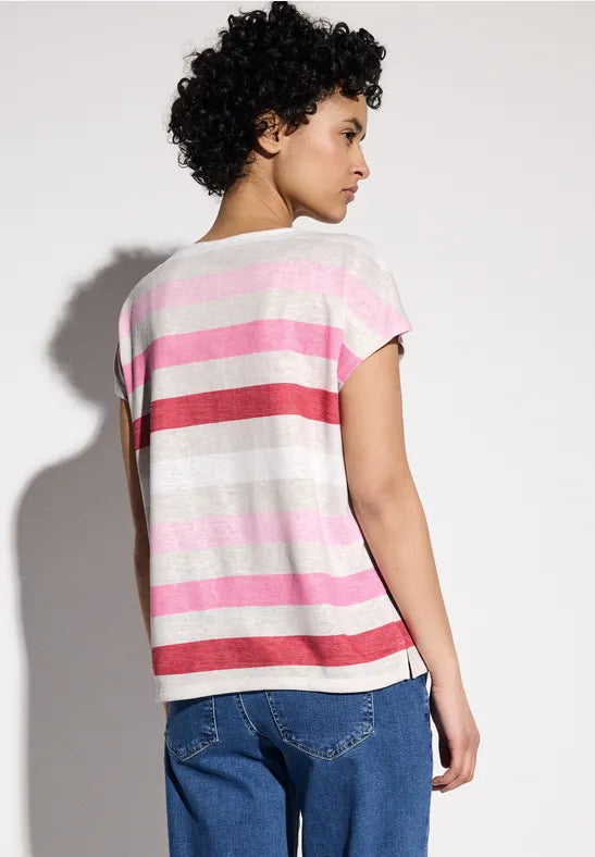 Street One - Beige randig t-shirt