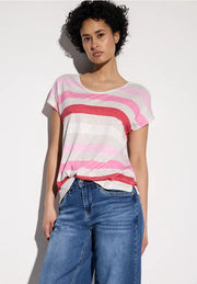 Street One - Beige randig t-shirt