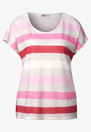Street One - Beige randig t-shirt