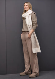 Street One - Beige stickad polotröja