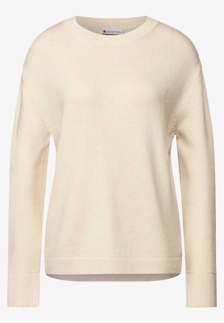Street One - Beige stickad tröja