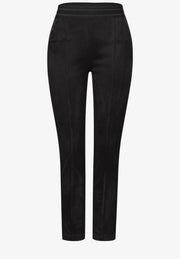 Street One - Hope svart byxa i mocka-look