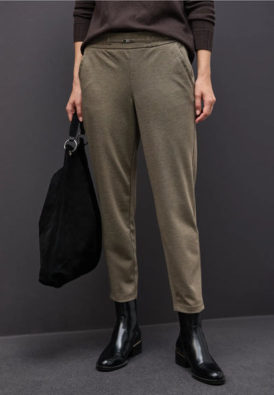 Street One - Bonny brun byxa med spänne