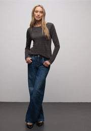 Street One - Brun glittrig topp