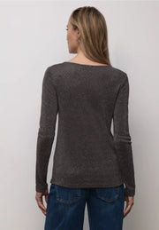 Street One - Brun glittrig topp