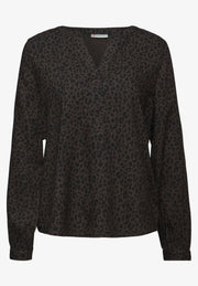 Street One - Brun leopard blus i tunikamodell