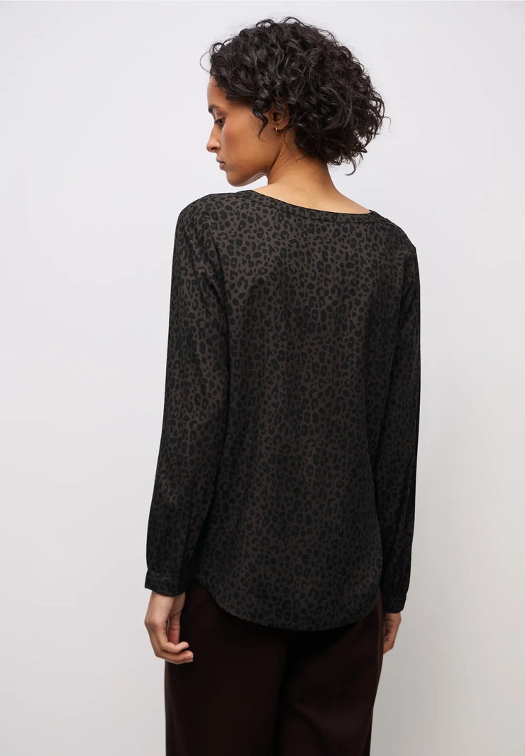 Street One - Brun leopard blus i tunikamodell