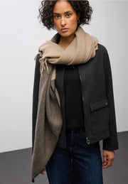 Street One - Brun och beige stickad sjal