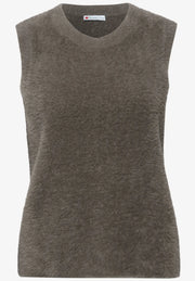 Street One - Brun väst i fjädergarn