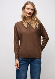 Street One - Brun tröja med pingvinärm