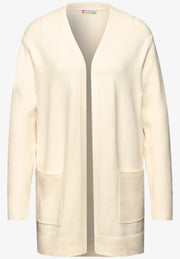 Street One - Ljus beige kofta med fickor