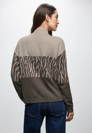 Street One - Colorblock jacquard sweater