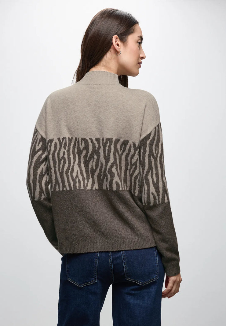 Street One - Colorblock jacquard sweater